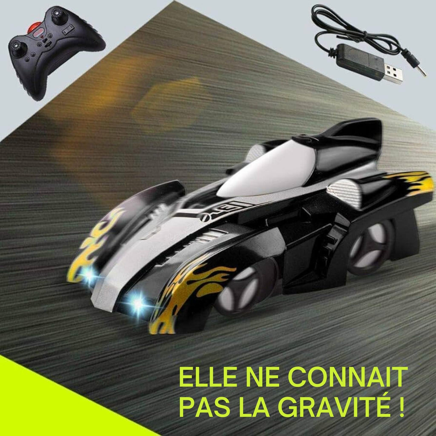 Gravity-Defier: La Voiture Télécommandée Anti-Gravité – L'Aventure Murale