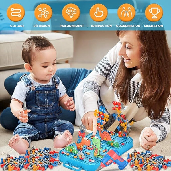 Boîte à 211 Outils Électrique Montessori - Éveil Créatif et Construction