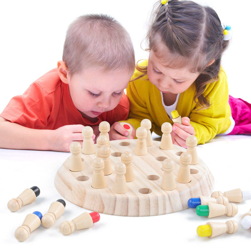 Mémo-Match Montessori : Jeu de Mémoire en Bois pour Enfants