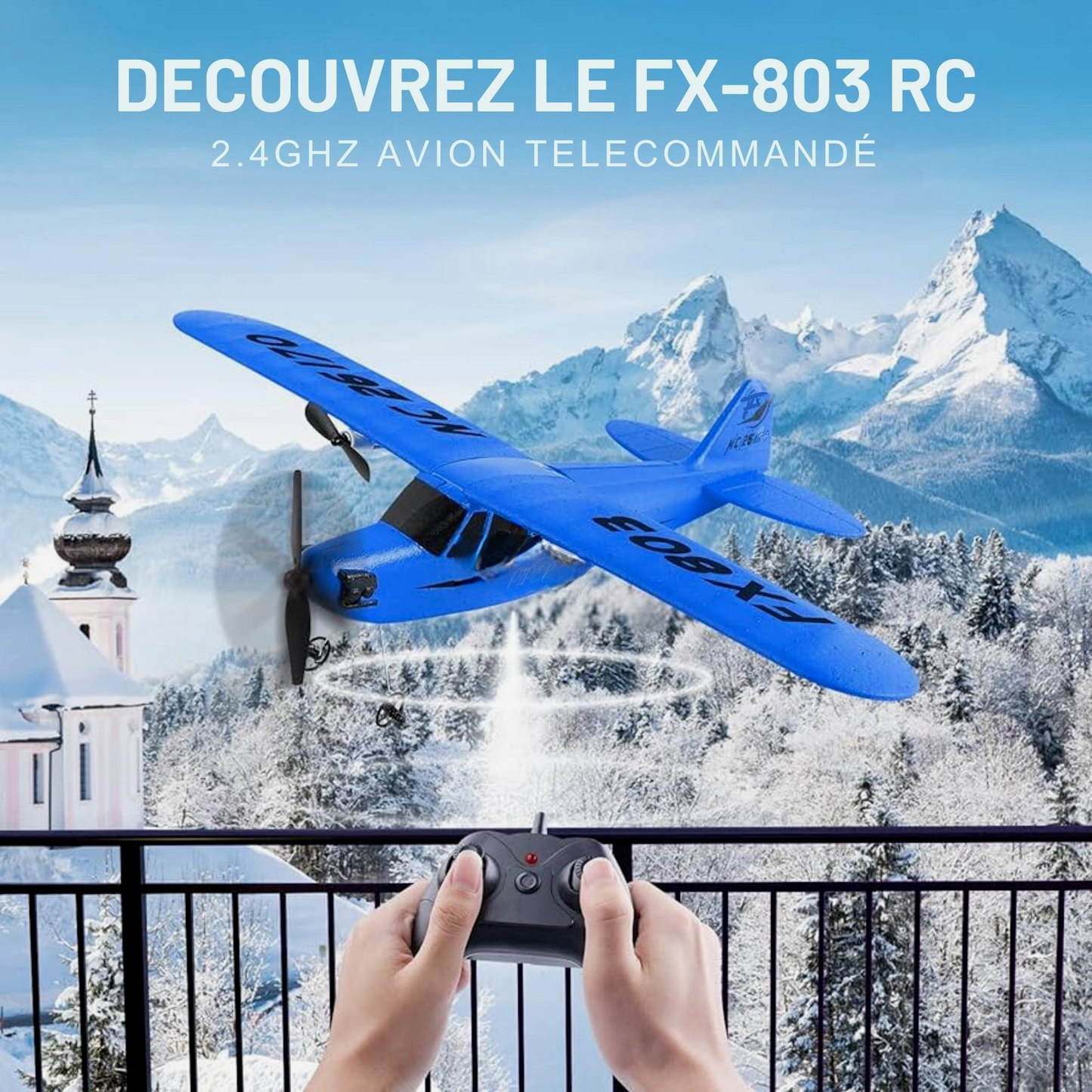 Avion télécommandé ultra-résistant pour enfant 2.4GHz