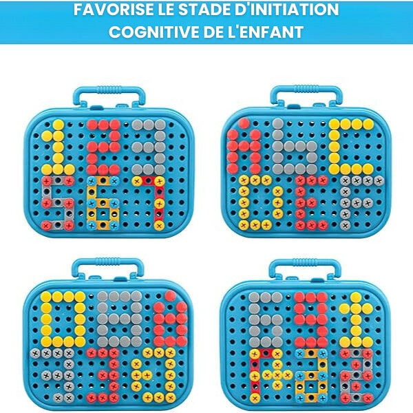 Boîte à 211 Outils Électrique Montessori - Éveil Créatif et Construction