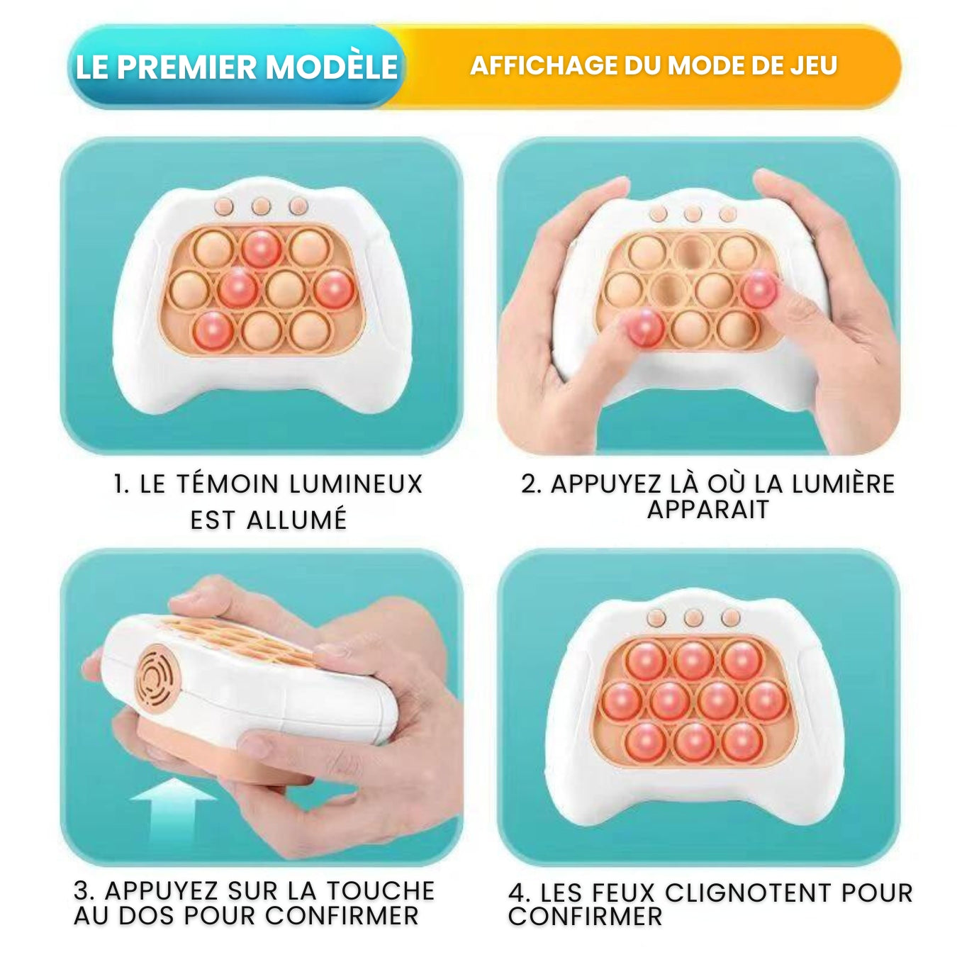 Console de Jeu QuickPush - Amusement Éducatif pour Enfants