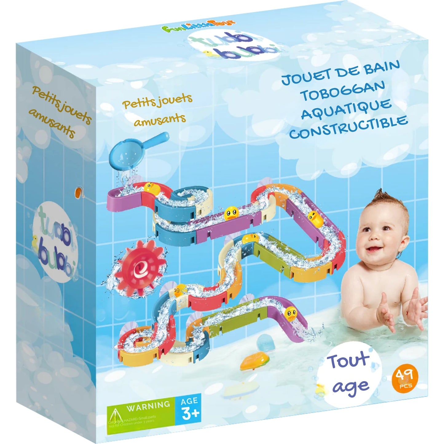 Jouet de bain Montessori toboggan de canard - Plaisir et Éveil pour les Tout-Petits