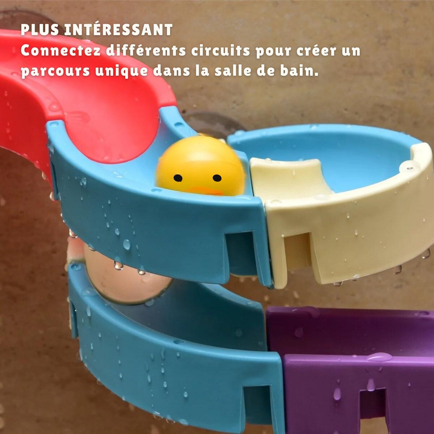 Jouet de bain Montessori toboggan de canard - Plaisir et Éveil pour les Tout-Petits