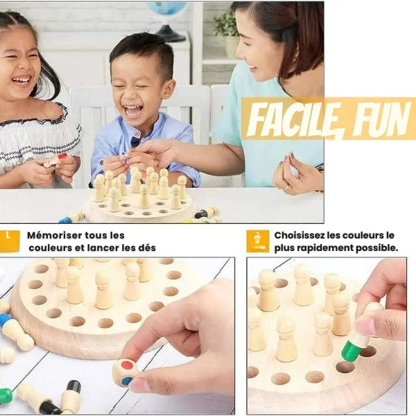 Mémo-Match Montessori : Jeu de Mémoire en Bois pour Enfants