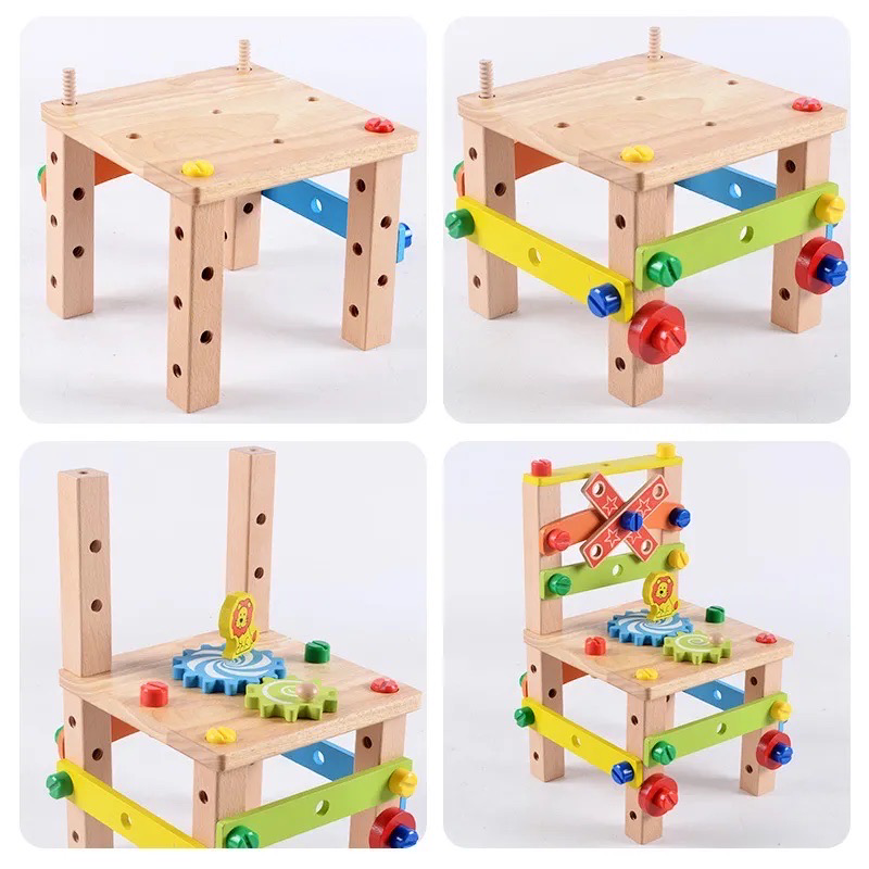 Chaise Montessori BricoKid - Jeu Éducatif et Créatif pour Enfants, 34 Pièces