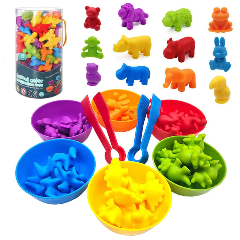 Kit de Tri Montessori Arc-en-Ciel - Éveil Ludique avec Gobelets