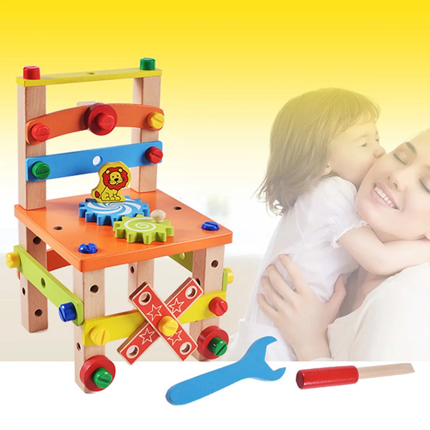 Chaise Montessori BricoKid - Jeu Éducatif et Créatif pour Enfants, 34 Pièces