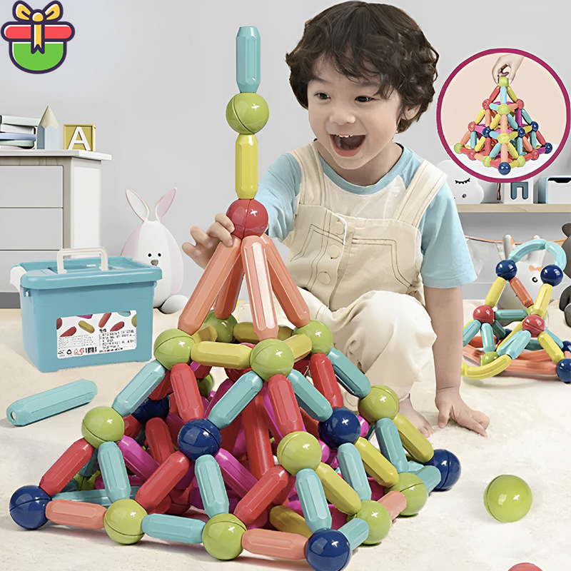BLOC DE CONSTRUCTION MAGNÉTIQUE MONTESSORI
