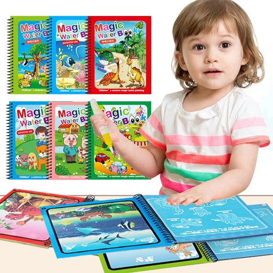 Livre de Coloriage Magique à l'Eau pour Enfants - AquaBook Réutilisable et Éducatif