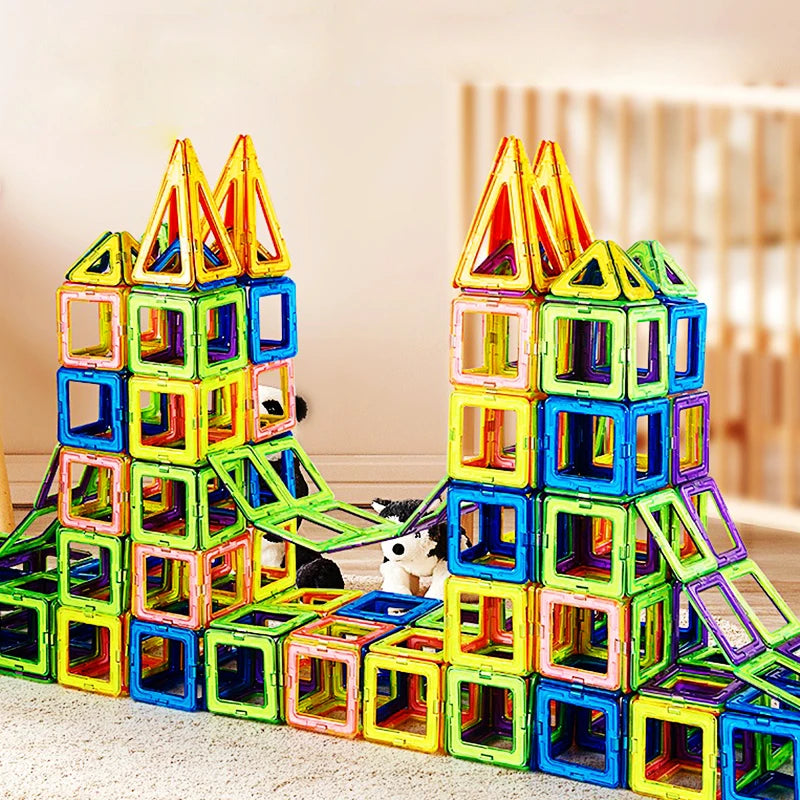 Jeu de Construction Magnétique - Blocs Aimantés pour Enfants - Coffret Cadeau Créatif et Éducatif