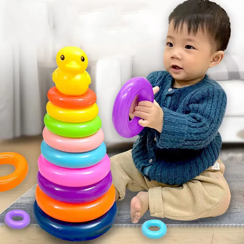 Petit Poussin d'Empilage Montessori - Jouet Éducatif Classique pour Bébés