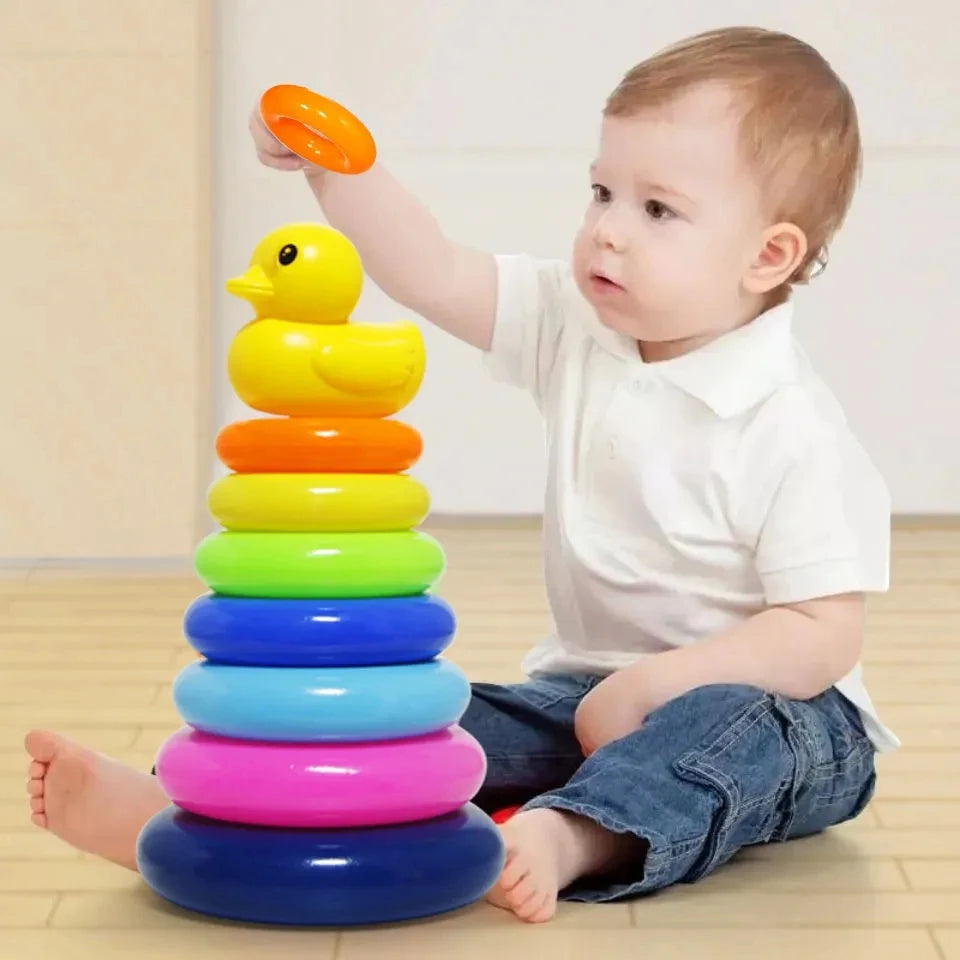 Petit Poussin d'Empilage Montessori - Jouet Éducatif Classique pour Bébés