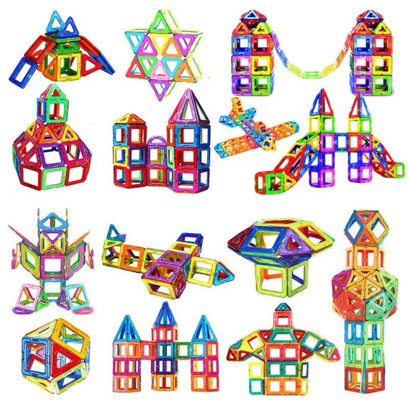 Jeu de Construction Magnétique - Blocs Aimantés pour Enfants - Coffret Cadeau Créatif et Éducatif