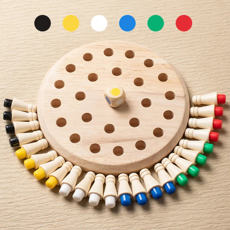 Mémo-Match Montessori : Jeu de Mémoire en Bois pour Enfants