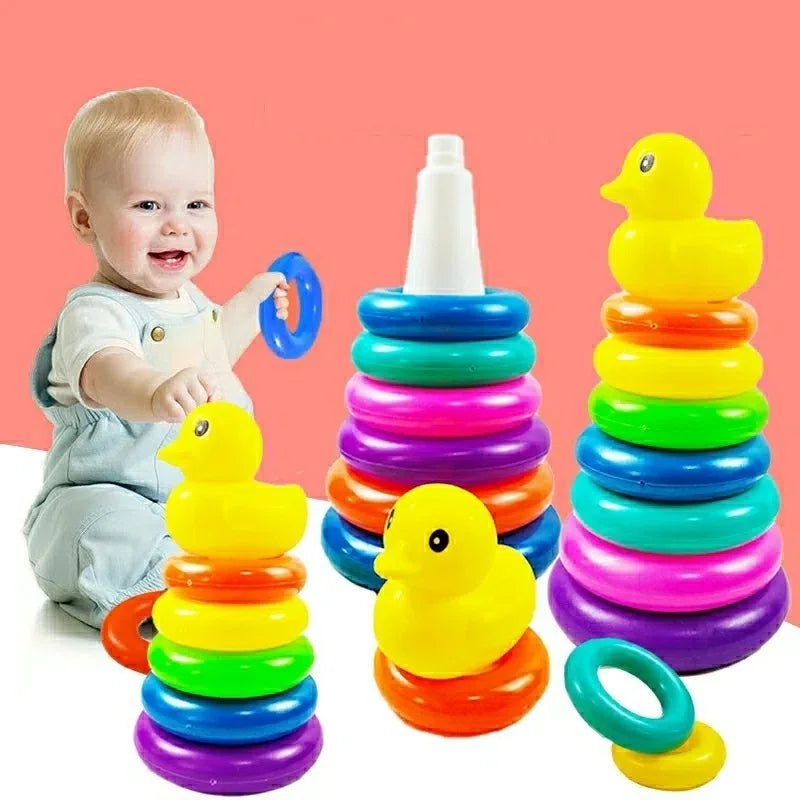 Petit Poussin d'Empilage Montessori - Jouet Éducatif Classique pour Bébés