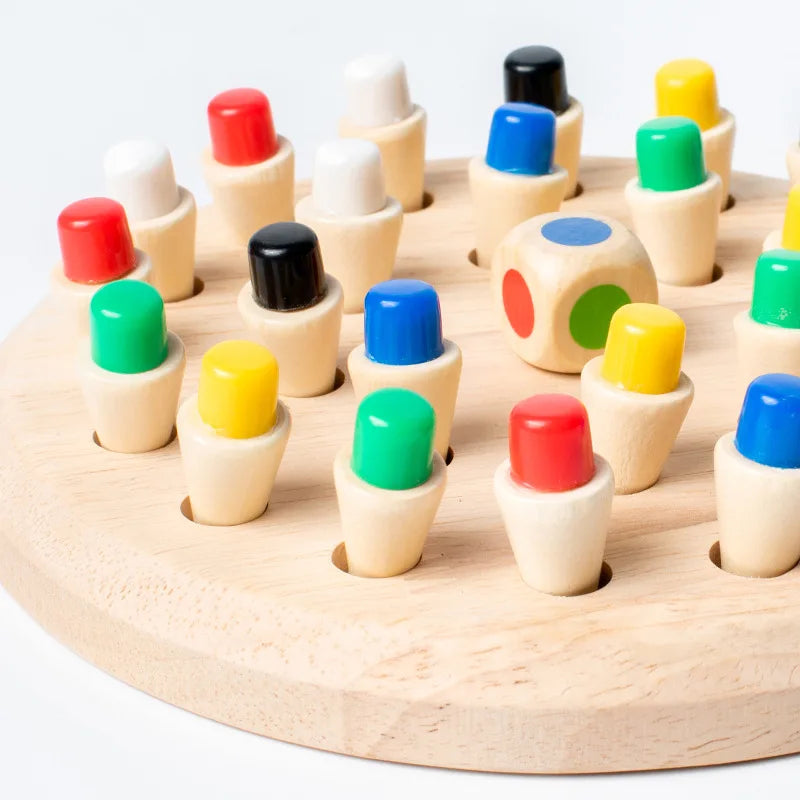 Mémo-Match Montessori : Jeu de Mémoire en Bois pour Enfants