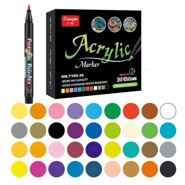 Kit de feutres Acryliques de Précisions - Couleurs Vibrantes et Résistantes