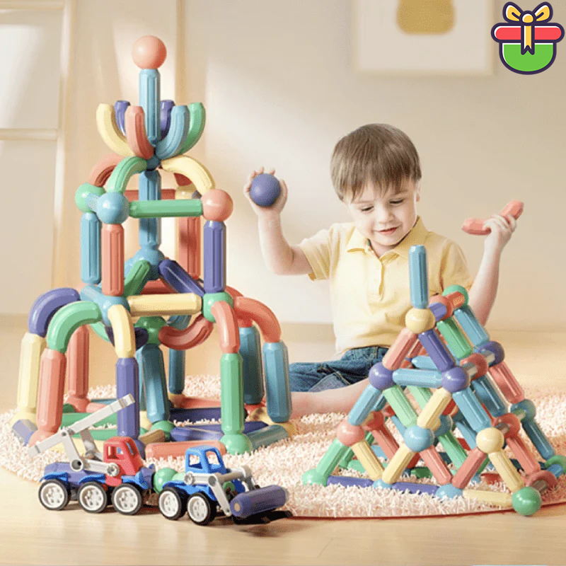 BLOC DE CONSTRUCTION MAGNÉTIQUE MONTESSORI