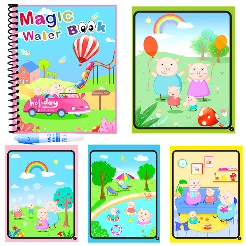 Livre de Coloriage Magique à l'Eau pour Enfants - AquaBook Réutilisable et Éducatif