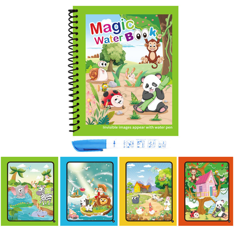 Livre de Coloriage Magique à l'Eau pour Enfants - AquaBook Réutilisable et Éducatif