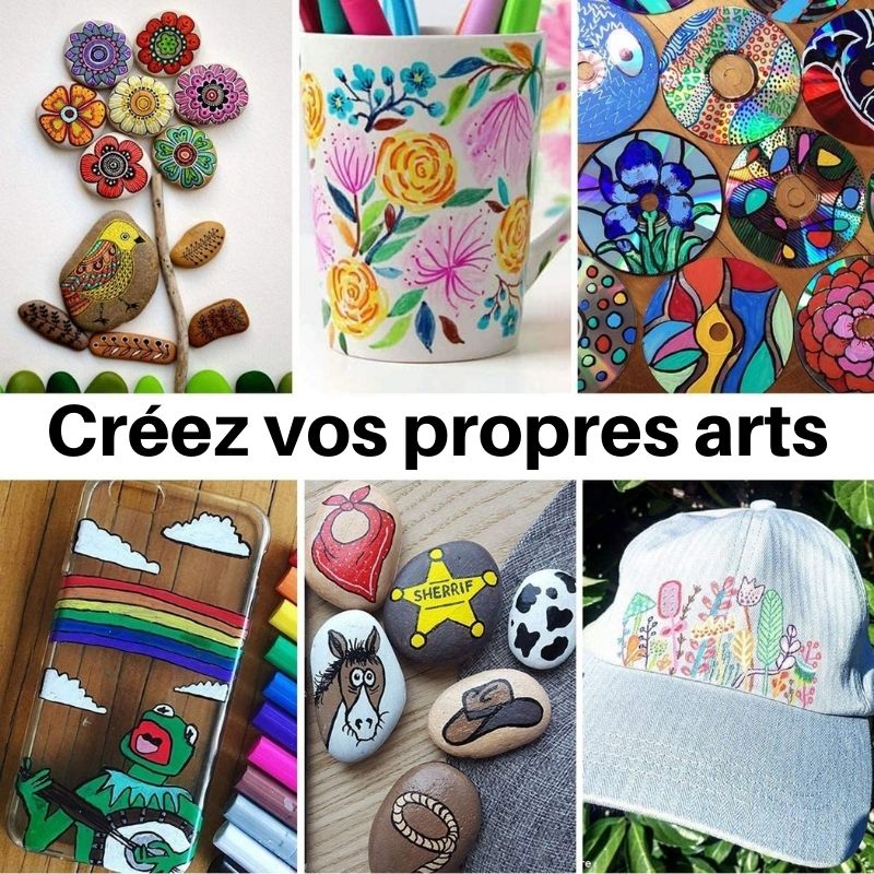Kit de feutres Acryliques de Précisions - Couleurs Vibrantes et Résistantes