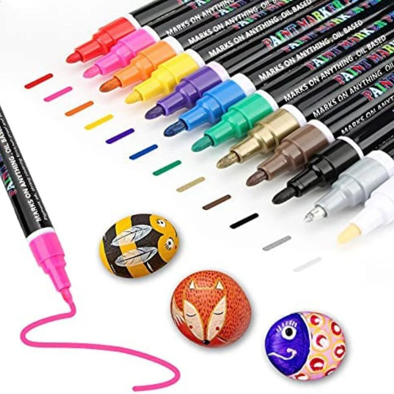 Kit de feutres Acryliques de Précisions - Couleurs Vibrantes et Résistantes