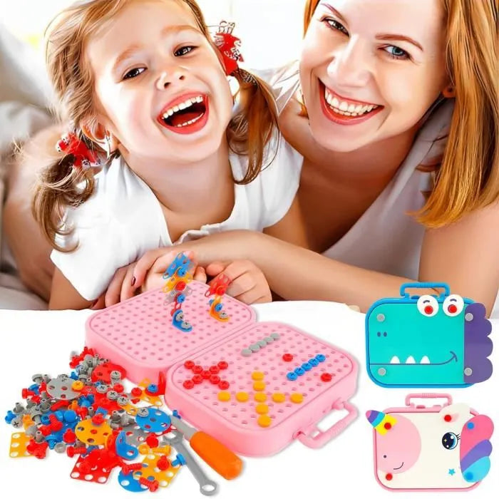 Boîte à 211 Outils Électrique Montessori - Éveil Créatif et Construction