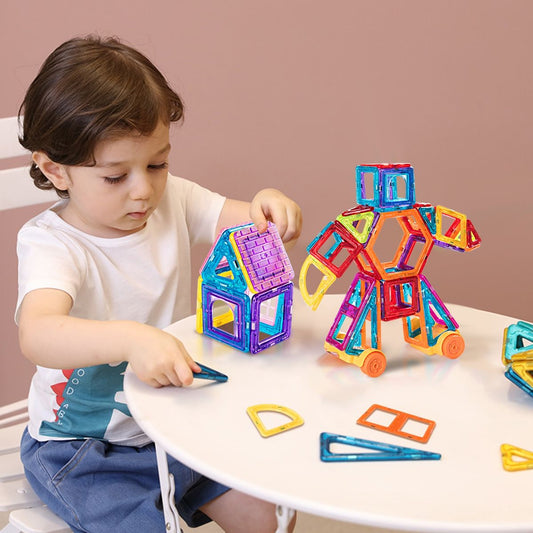 Jeu de Construction Magnétique - Blocs Aimantés pour Enfants - Coffret Cadeau Créatif et Éducatif