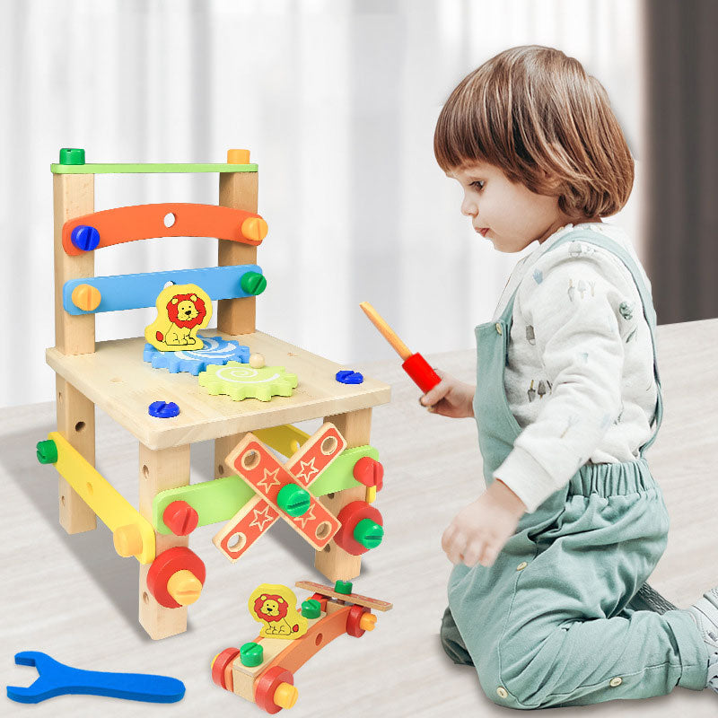 Chaise Montessori BricoKid - Jeu Éducatif et Créatif pour Enfants, 34 Pièces