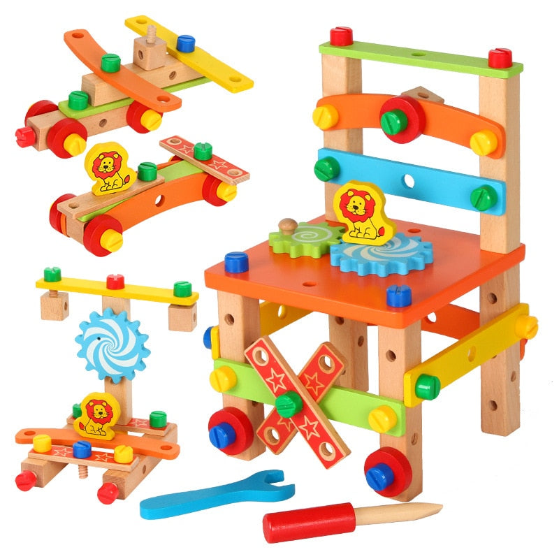Chaise Montessori BricoKid - Jeu Éducatif et Créatif pour Enfants, 34 Pièces