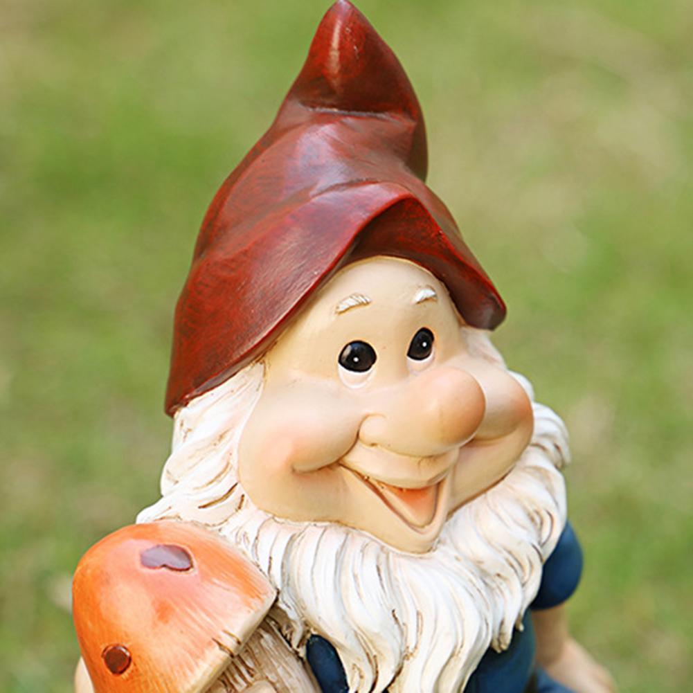 Nain de Jardin Souriant sur son Champignon