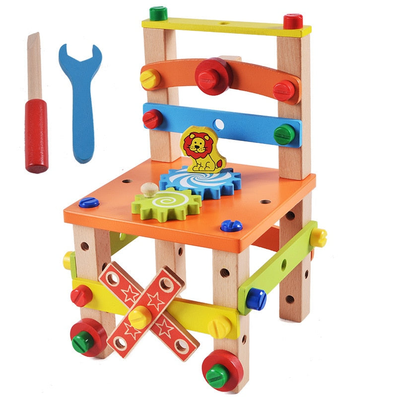 Chaise Montessori BricoKid - Jeu Éducatif et Créatif pour Enfants, 34 Pièces