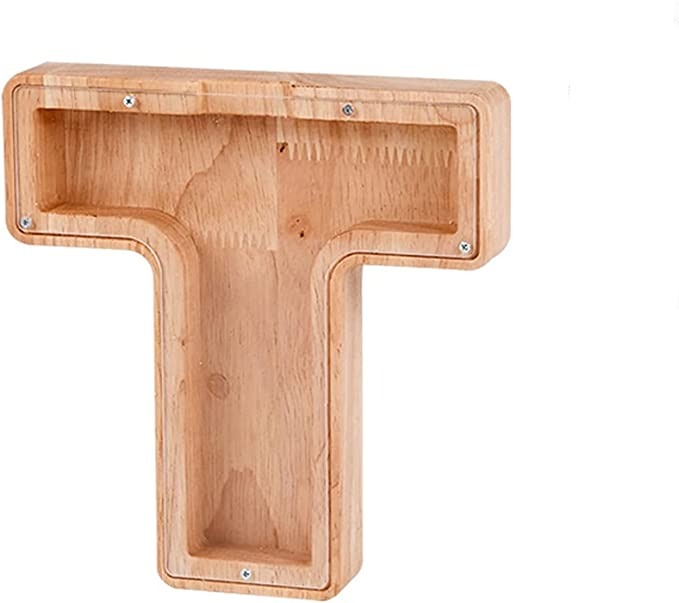 Tirelire en bois Lettre