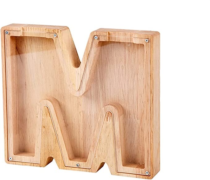 Tirelire en bois Lettre