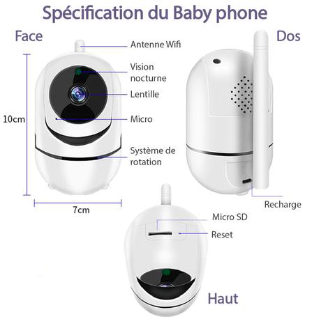 BABYSAFE - BABYPHONE AUDIO ET VIDÉO FULL HD